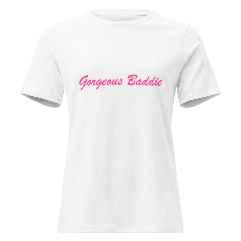 Gorgeous Baddie Script Women's Tee Front