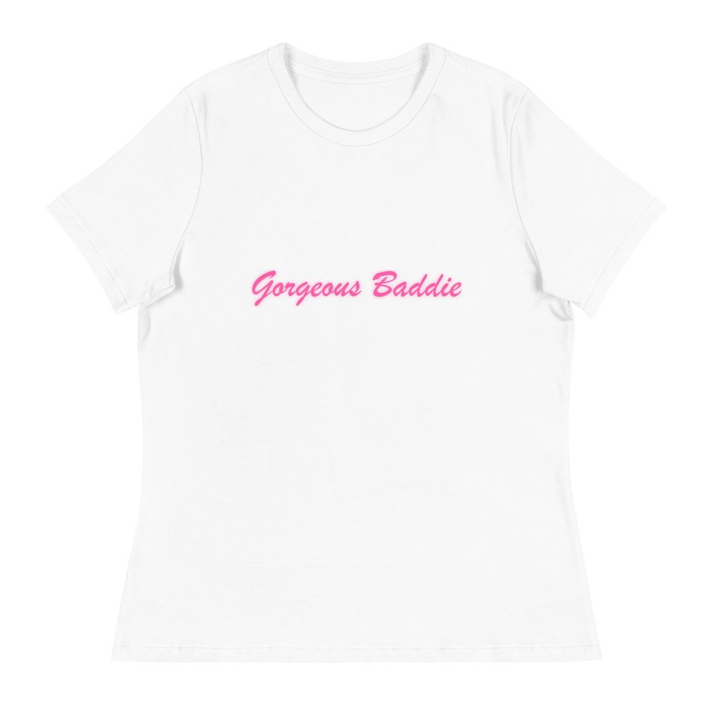 Gorgeous Baddie Script Women's Tee Front