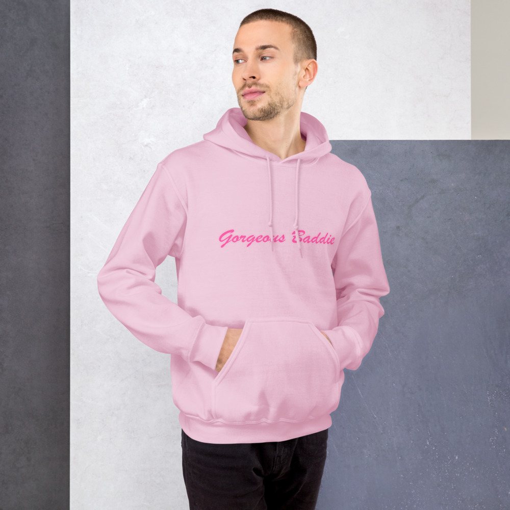 Gorgeous Baddie Script Hoodie Front