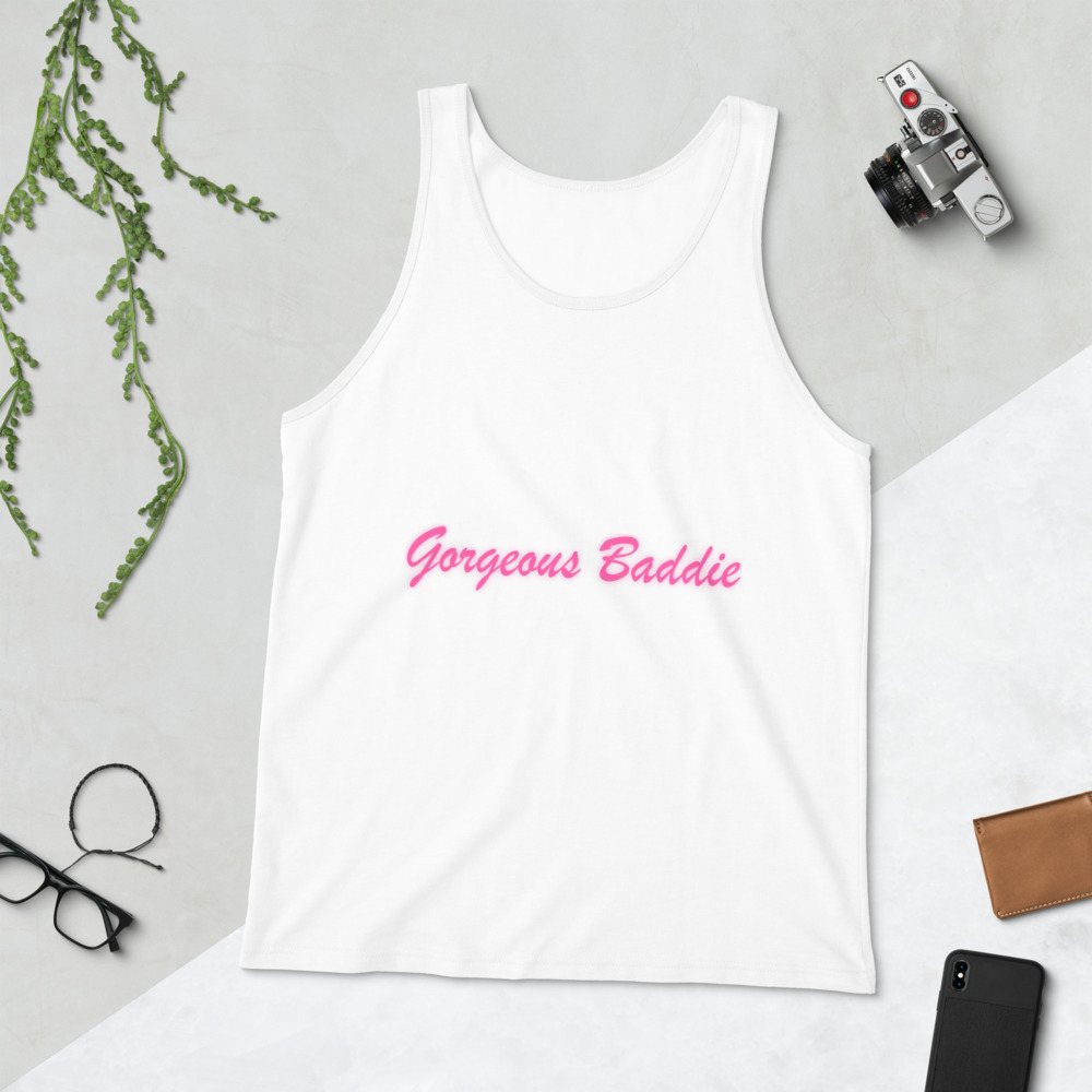 Gorgeous Baddie Script Tank Front