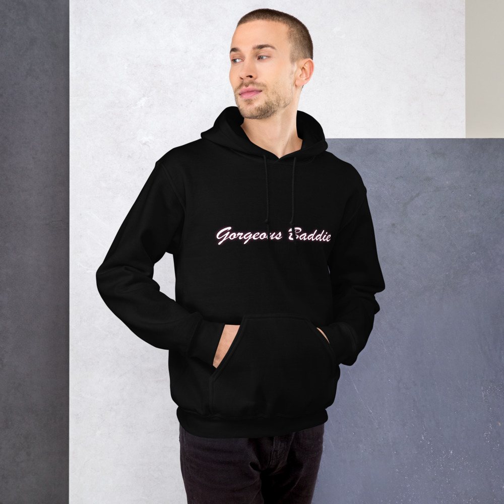 Gorgeous Baddie Script Night Hoodie Front