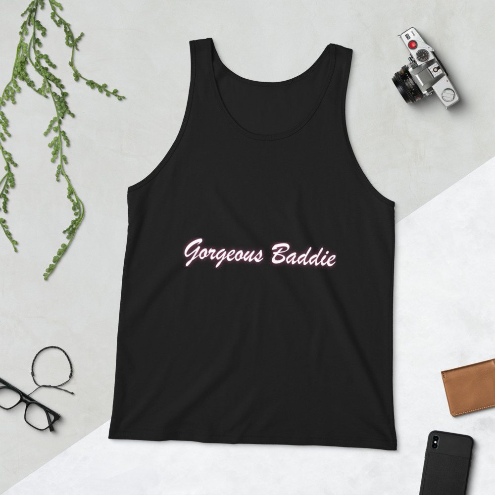 Gorgeous Baddie Script Night Tank Front
