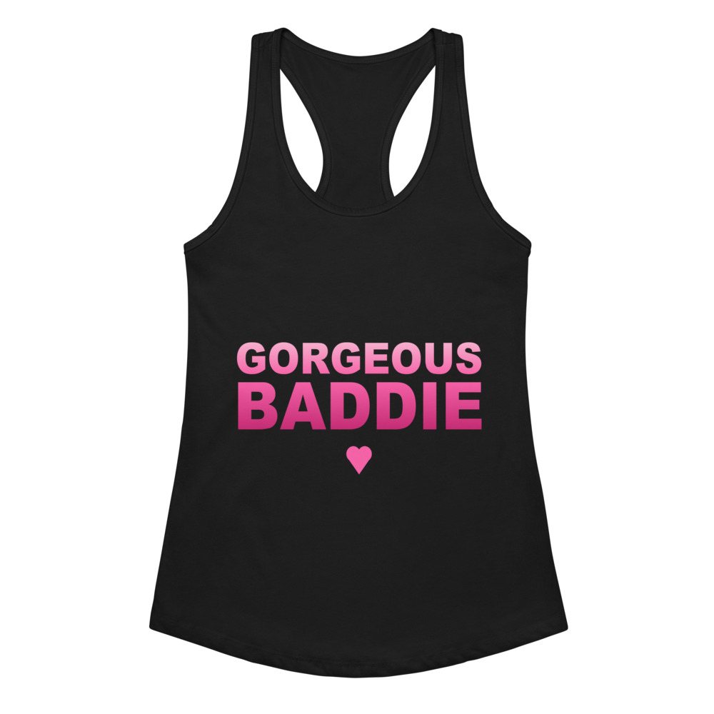 Gorgeous Baddie Stacked Racerback Tank Front