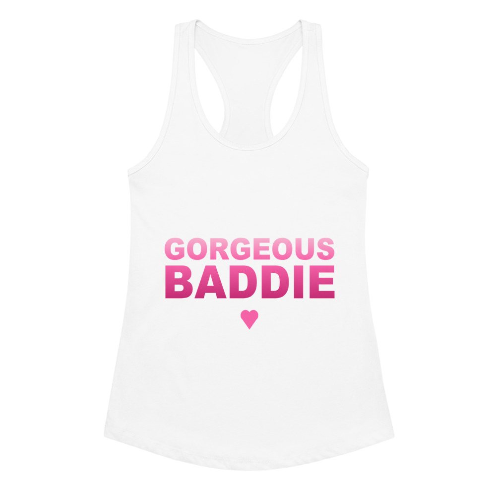 Gorgeous Baddie Stacked Racerback Tank Front