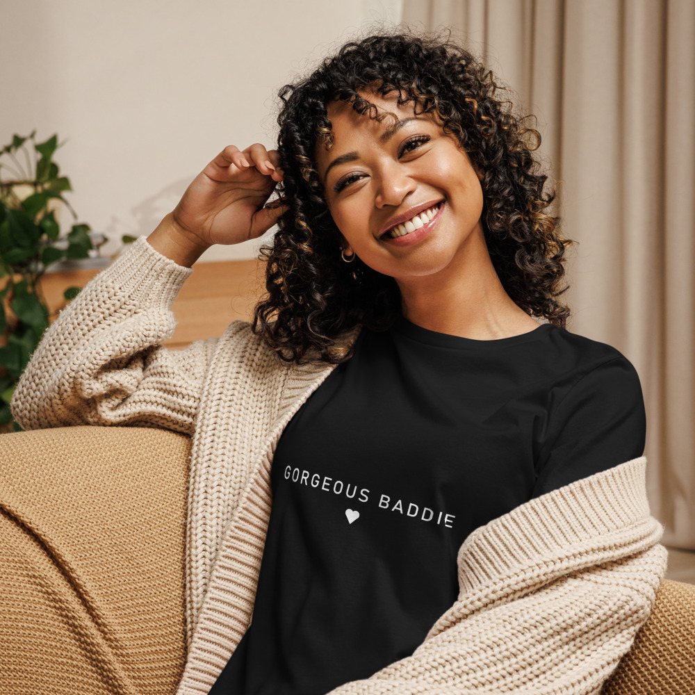 Gorgeous Baddie Minimal Pink Women's Tee Front