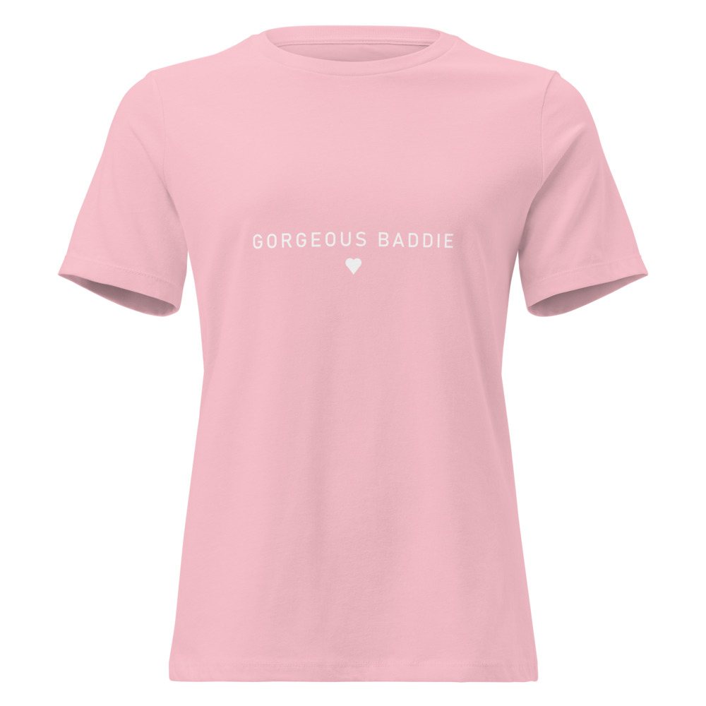Gorgeous Baddie Minimal Pink Women's Tee Front