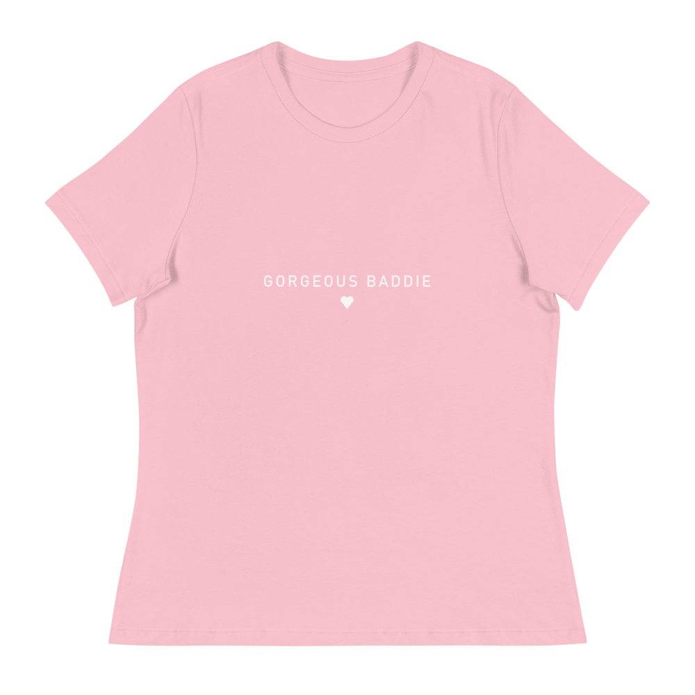 Gorgeous Baddie Minimal Pink Women's Tee Front