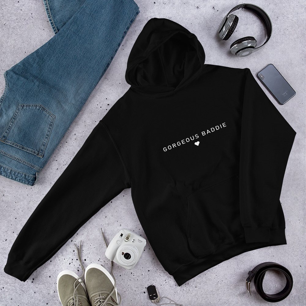 Gorgeous Baddie Minimal Pink Hoodie