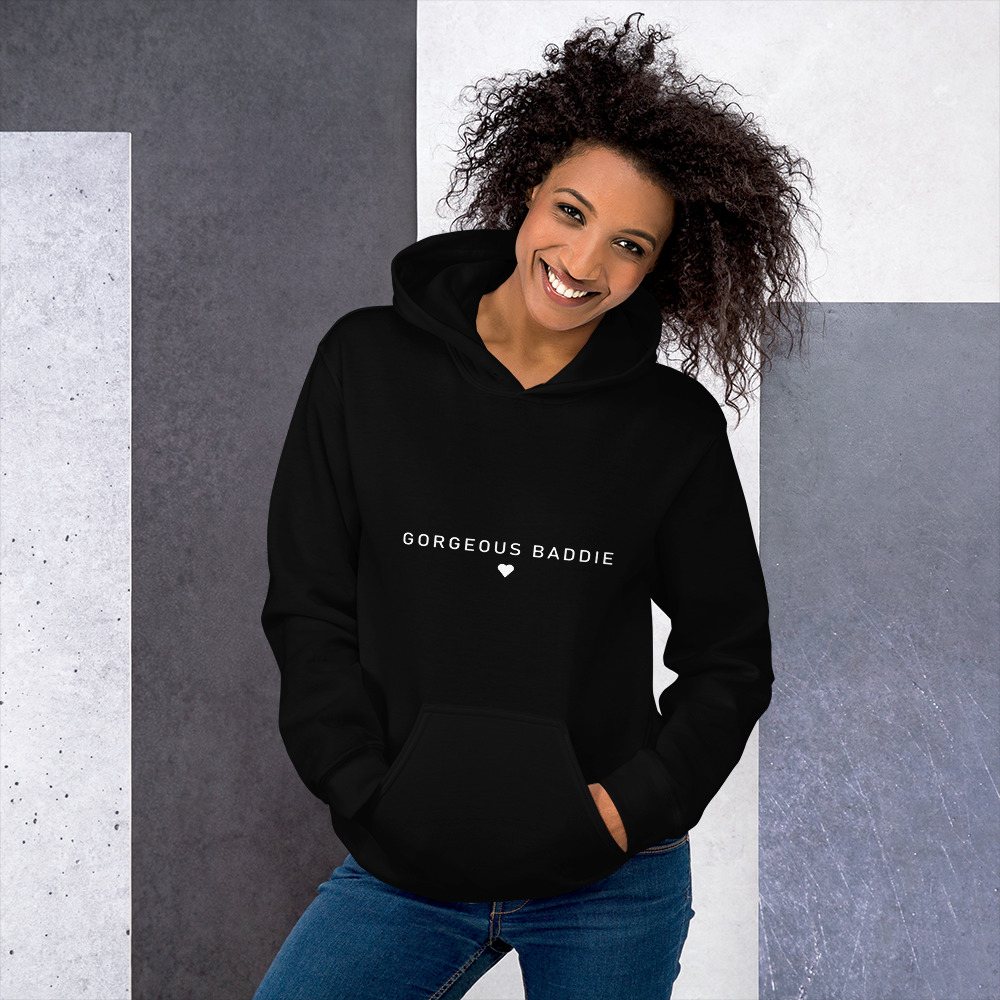 Gorgeous Baddie Minimal Pink Hoodie Front