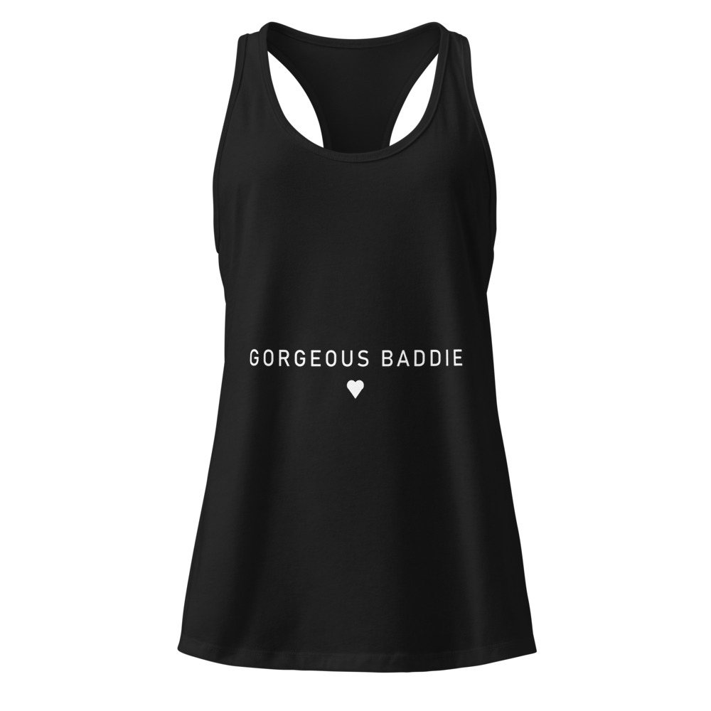 Gorgeous Baddie Minimal Pink Racerback Tank
