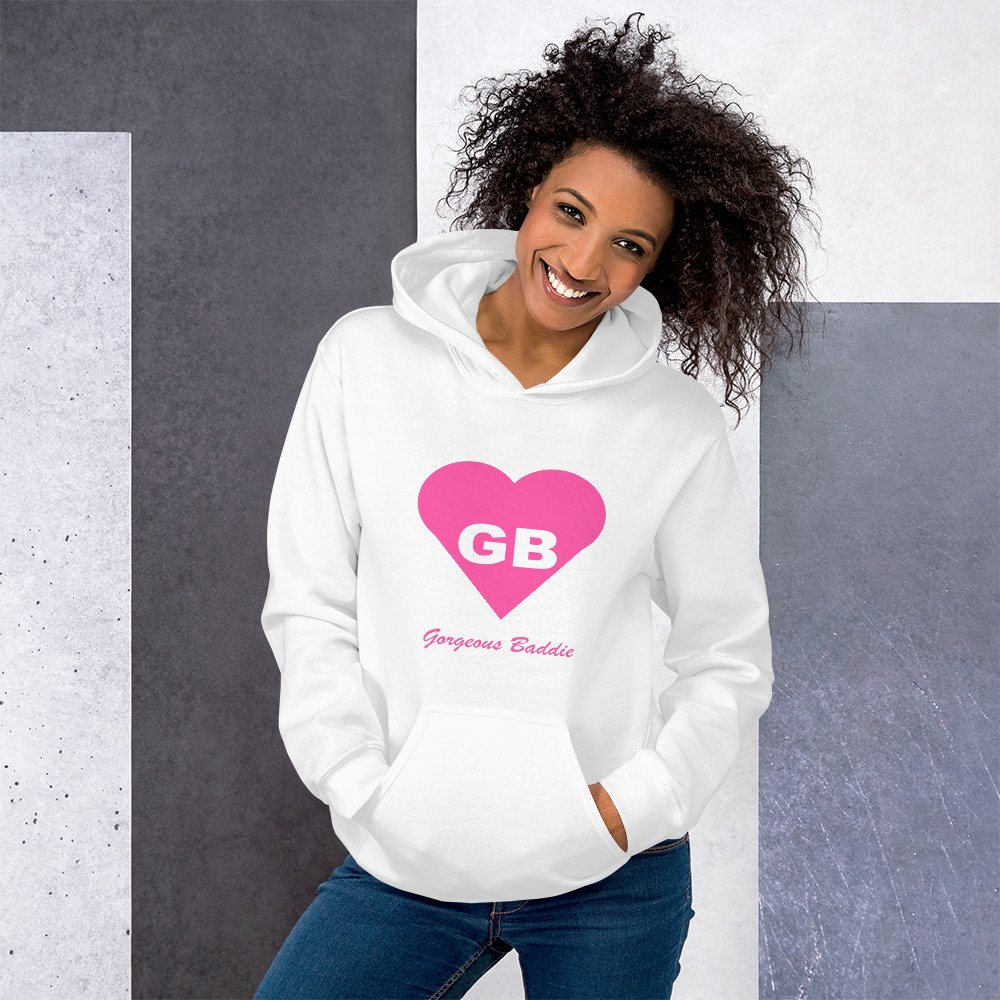 Gorgeous Baddie Heart Monogram Hoodie Front