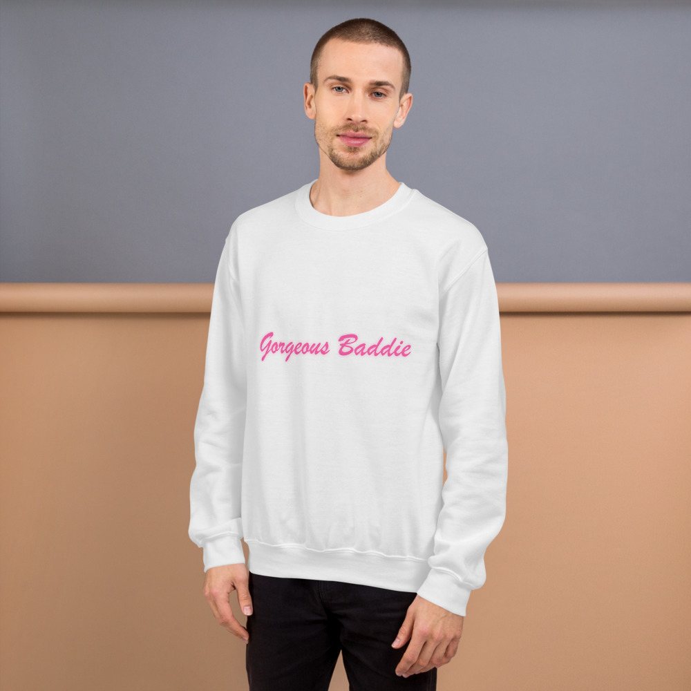 Gorgeous Baddie Script Sweatshirt Front