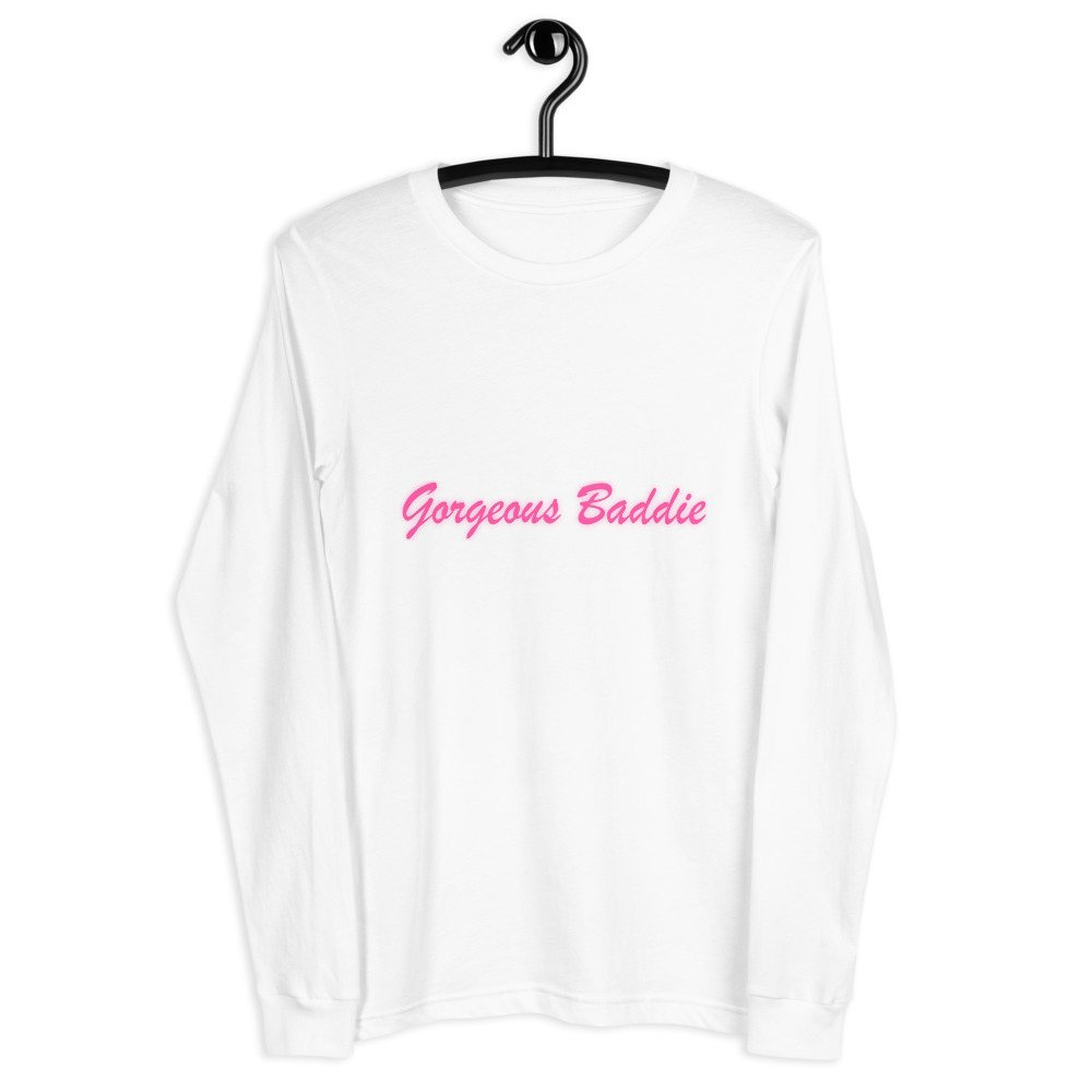 Gorgeous Baddie Script Long Sleeve Tee
