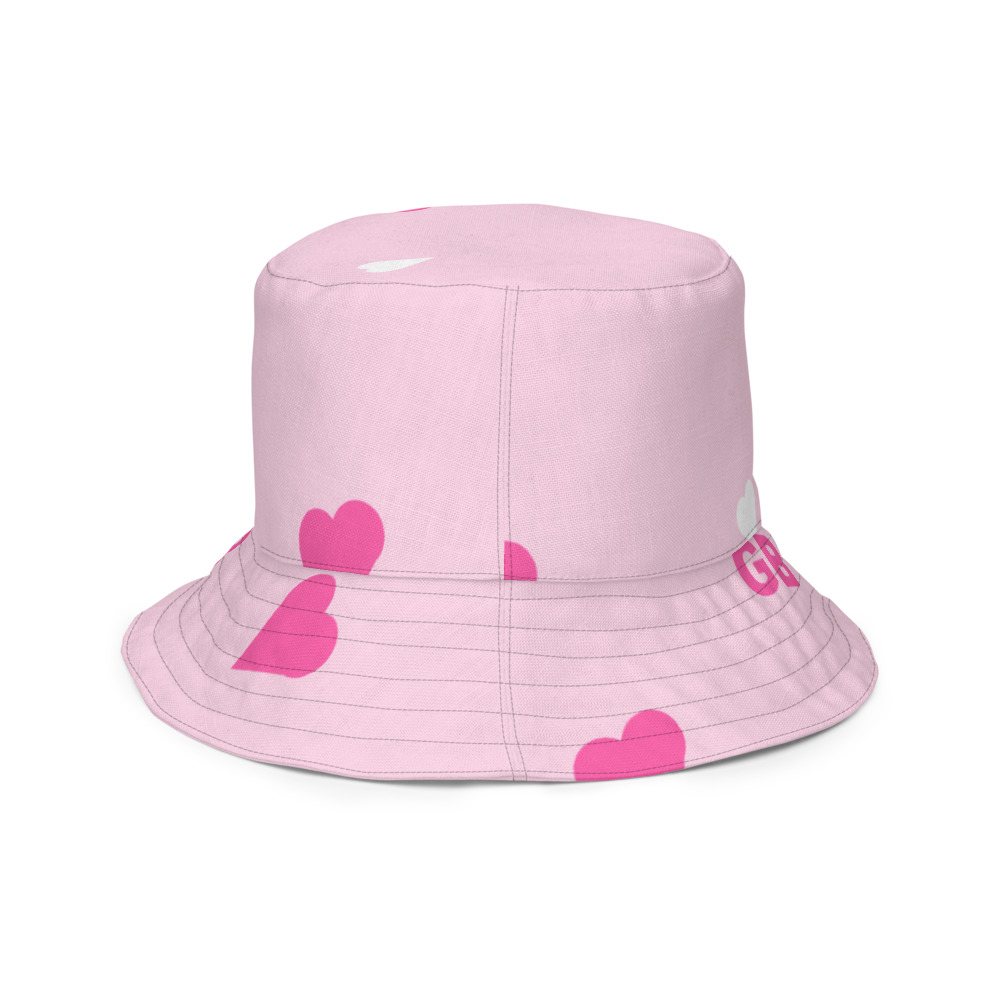 Gorgeous Baddie Hearts Bucket Hat Right Outside