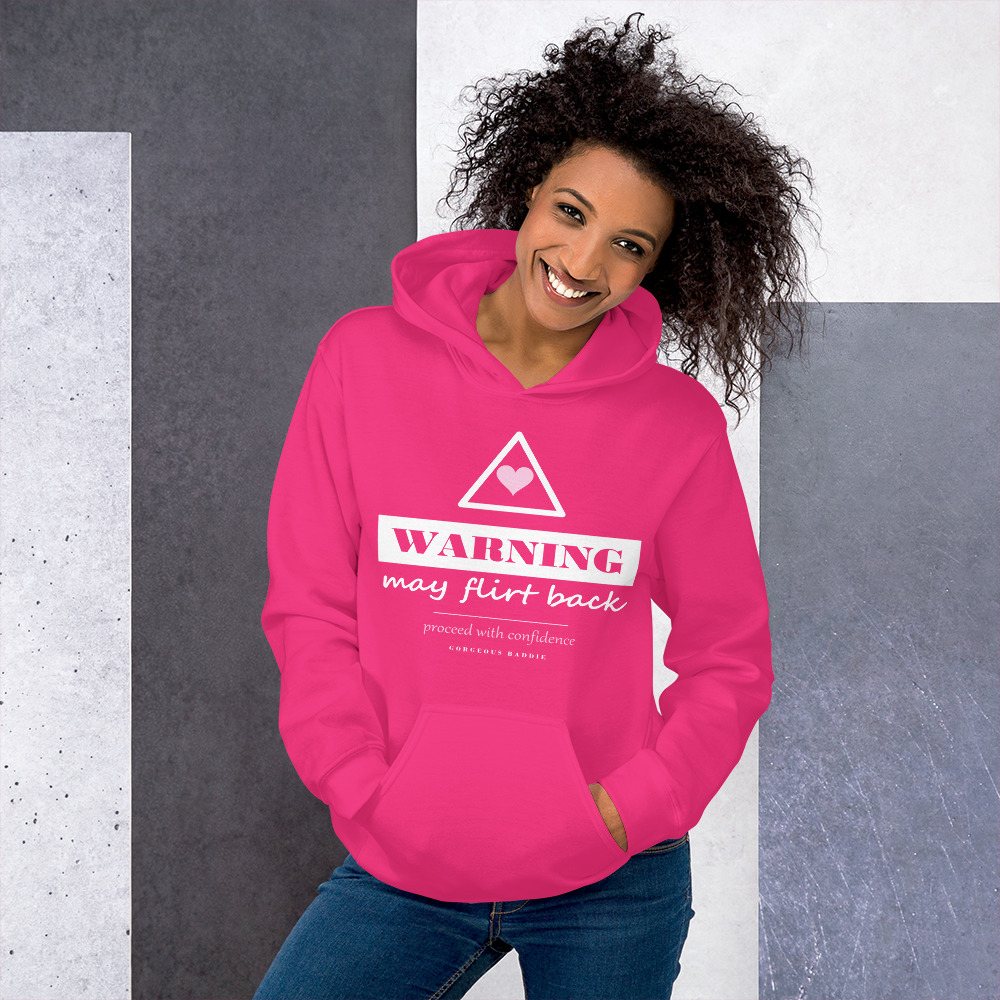 Gorgeous Baddie Warning: May Flirt Back Love Notes Hoodie