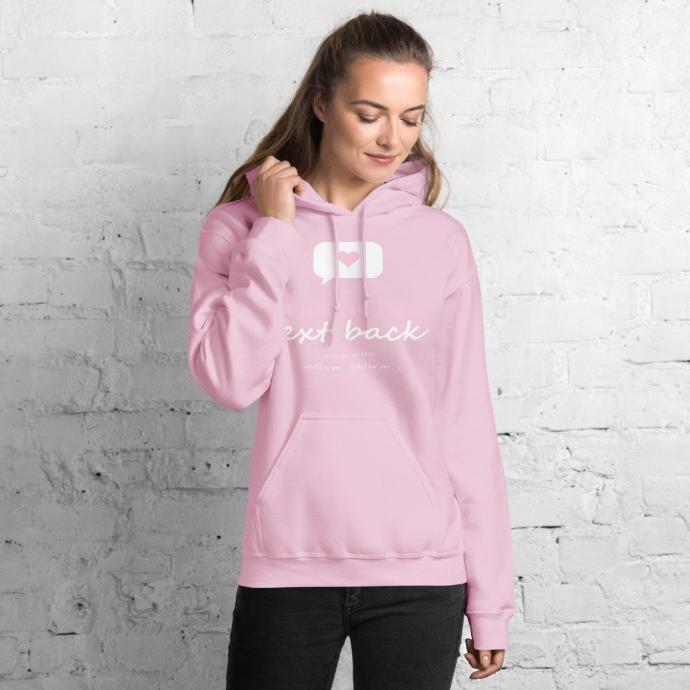 Gorgeous Baddie Worth The Text Back Love Notes Hoodie Front