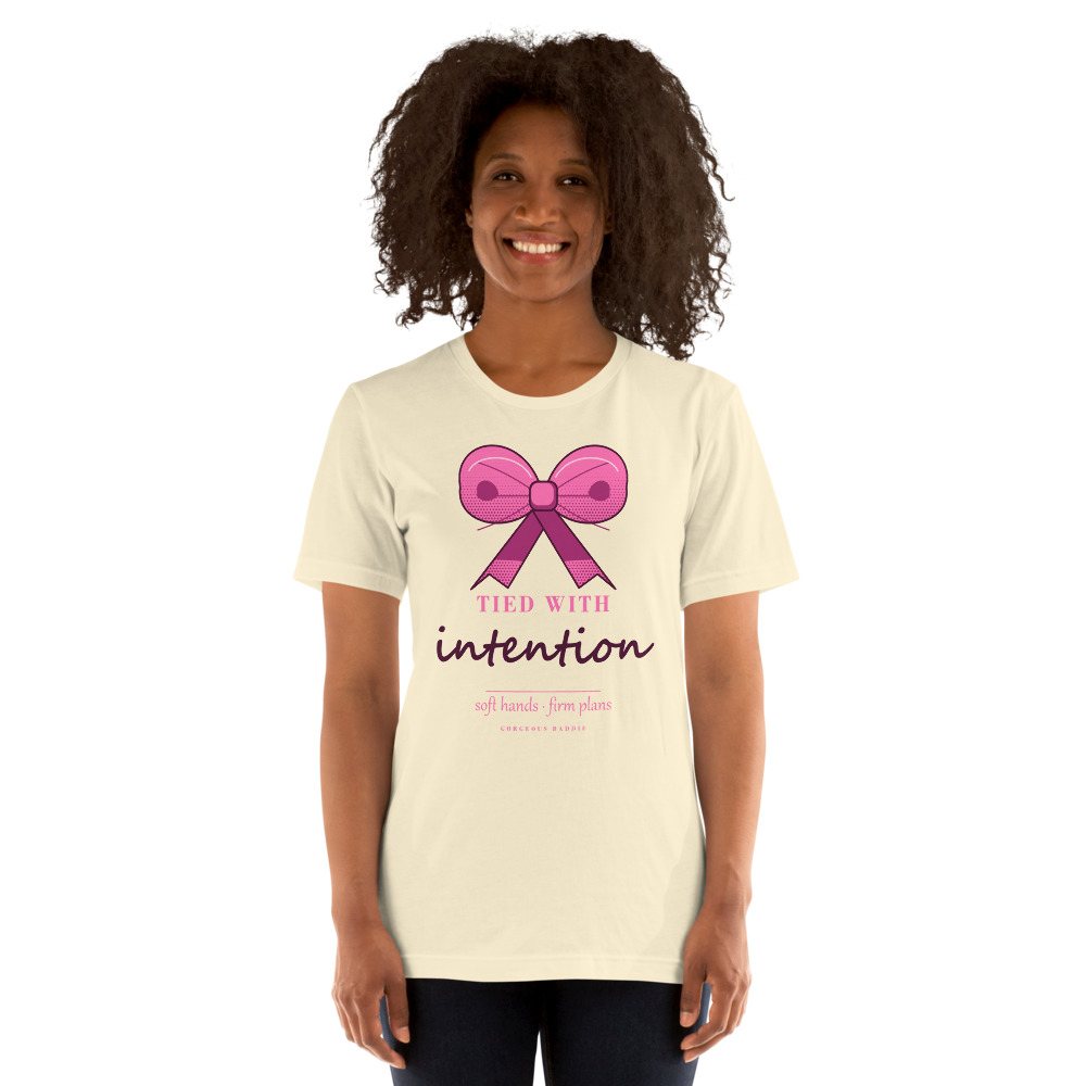 Gorgeous Baddie Tied With Intention Boutique Tee White