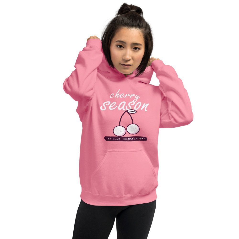 Gorgeous Baddie Cherry Season All Year Boutique Hoodie Front