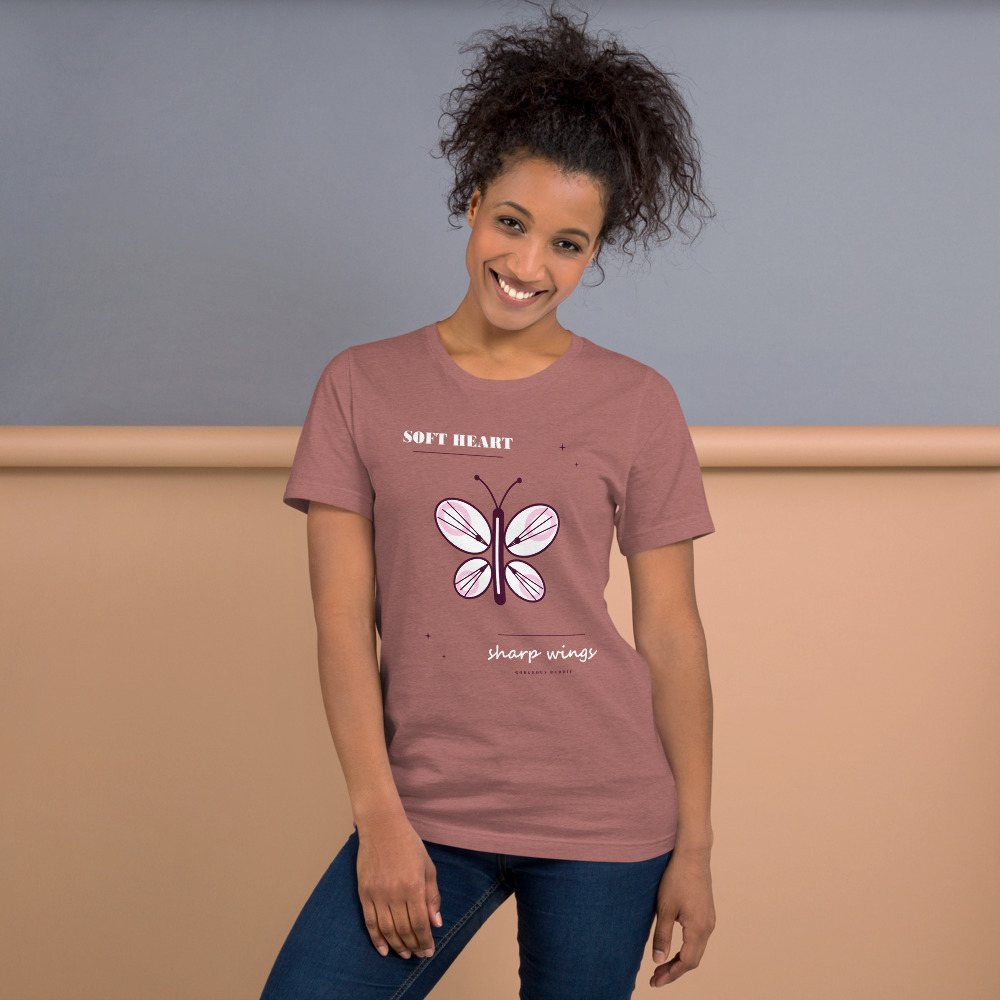 Gorgeous Baddie Soft Heart Sharp Wings Boutique Tee Front