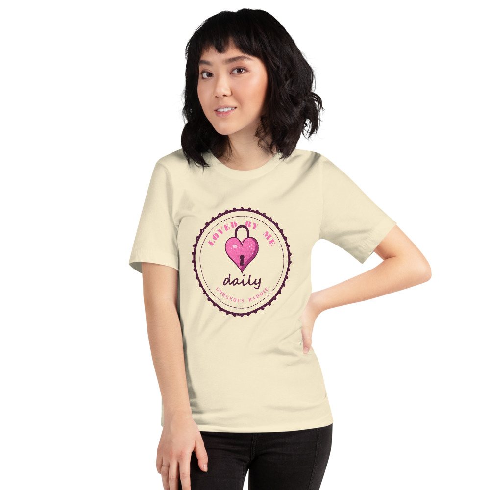 Gorgeous Baddie Loved By Me Daily Boutique Tee White Front