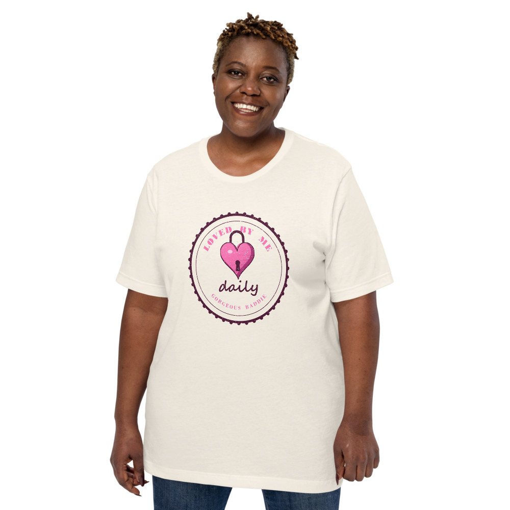 Gorgeous Baddie Loved By Me Daily Boutique Tee White Front