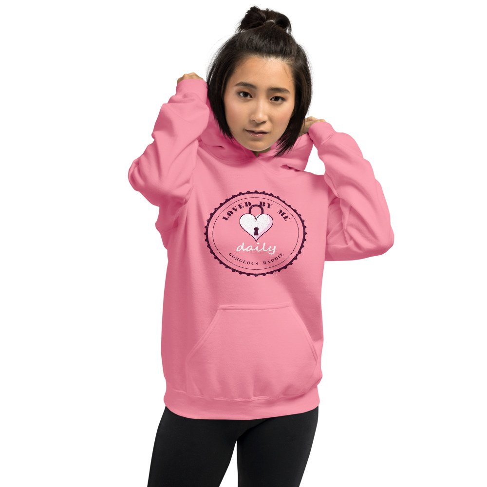 Gorgeous Baddie Loved By Me Daily Boutique Hoodie Front