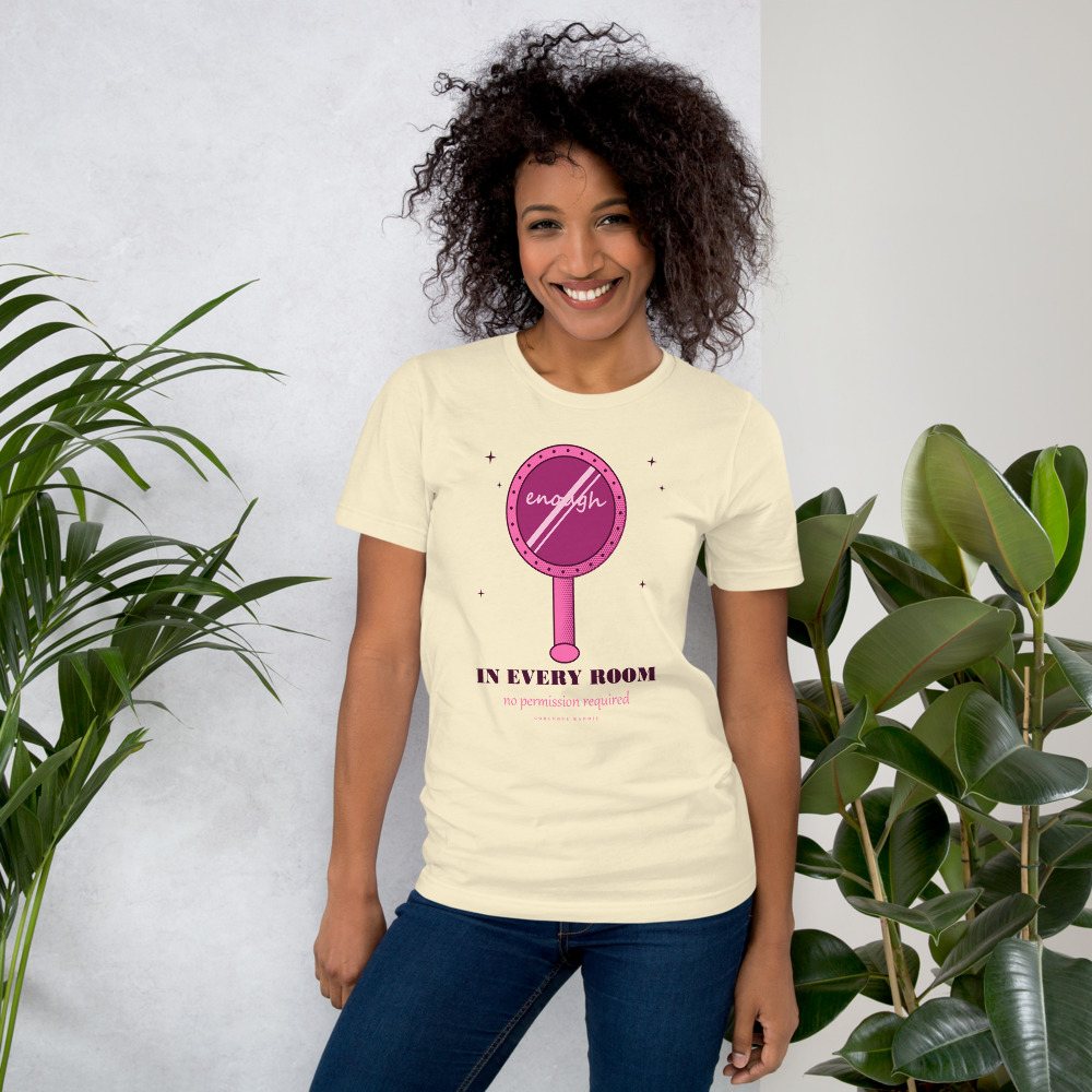 Gorgeous Baddie Enough In Every Room Boutique Tee White Front