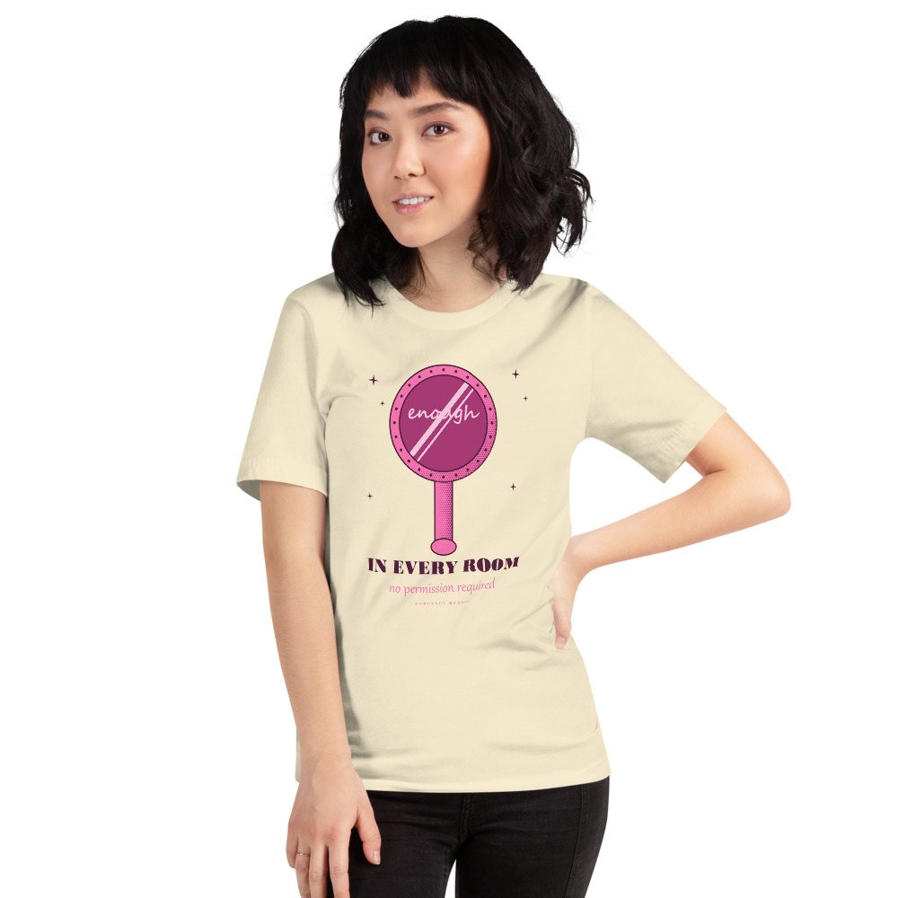 Gorgeous Baddie Enough In Every Room Boutique Tee White Front