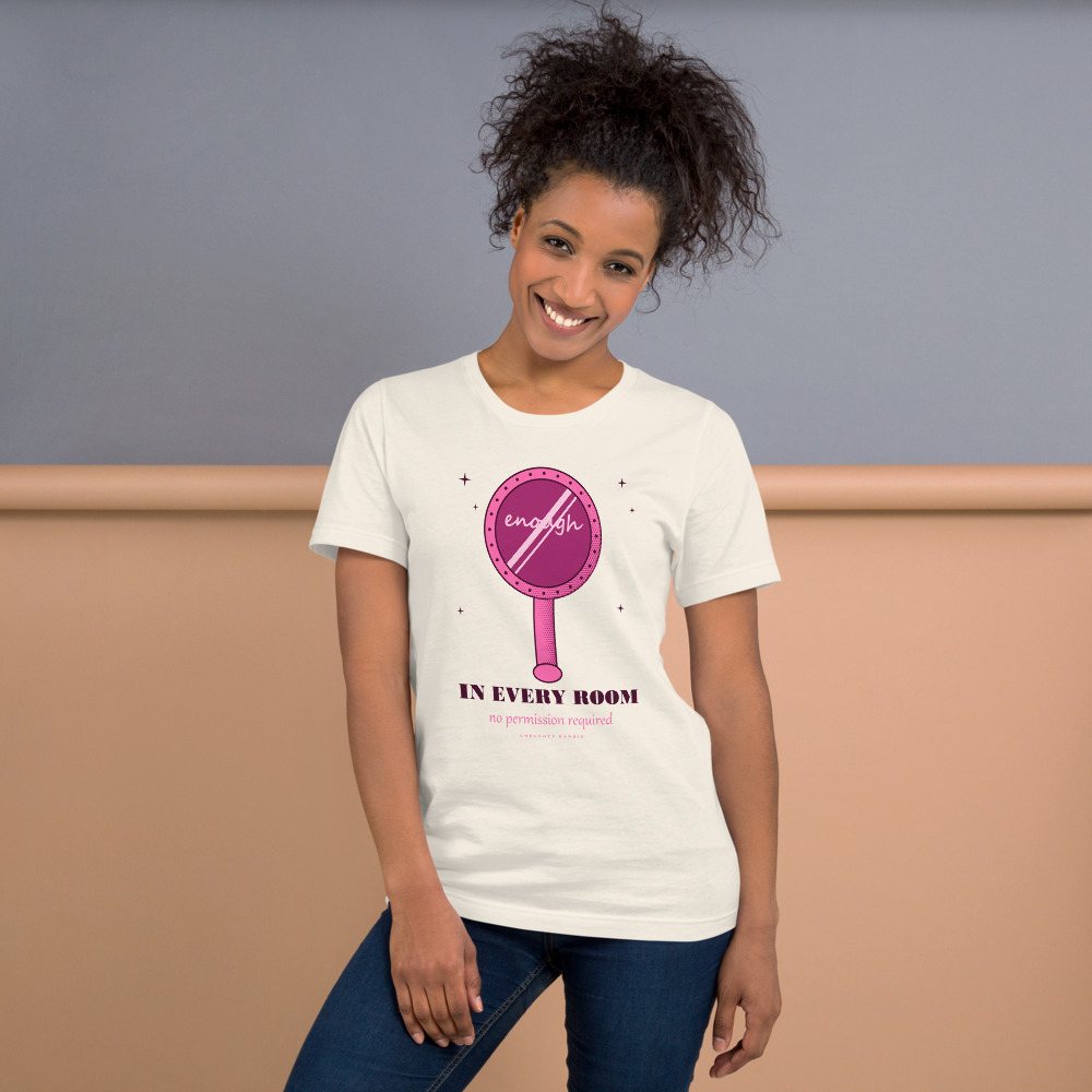 Gorgeous Baddie Enough In Every Room Boutique Tee White Front