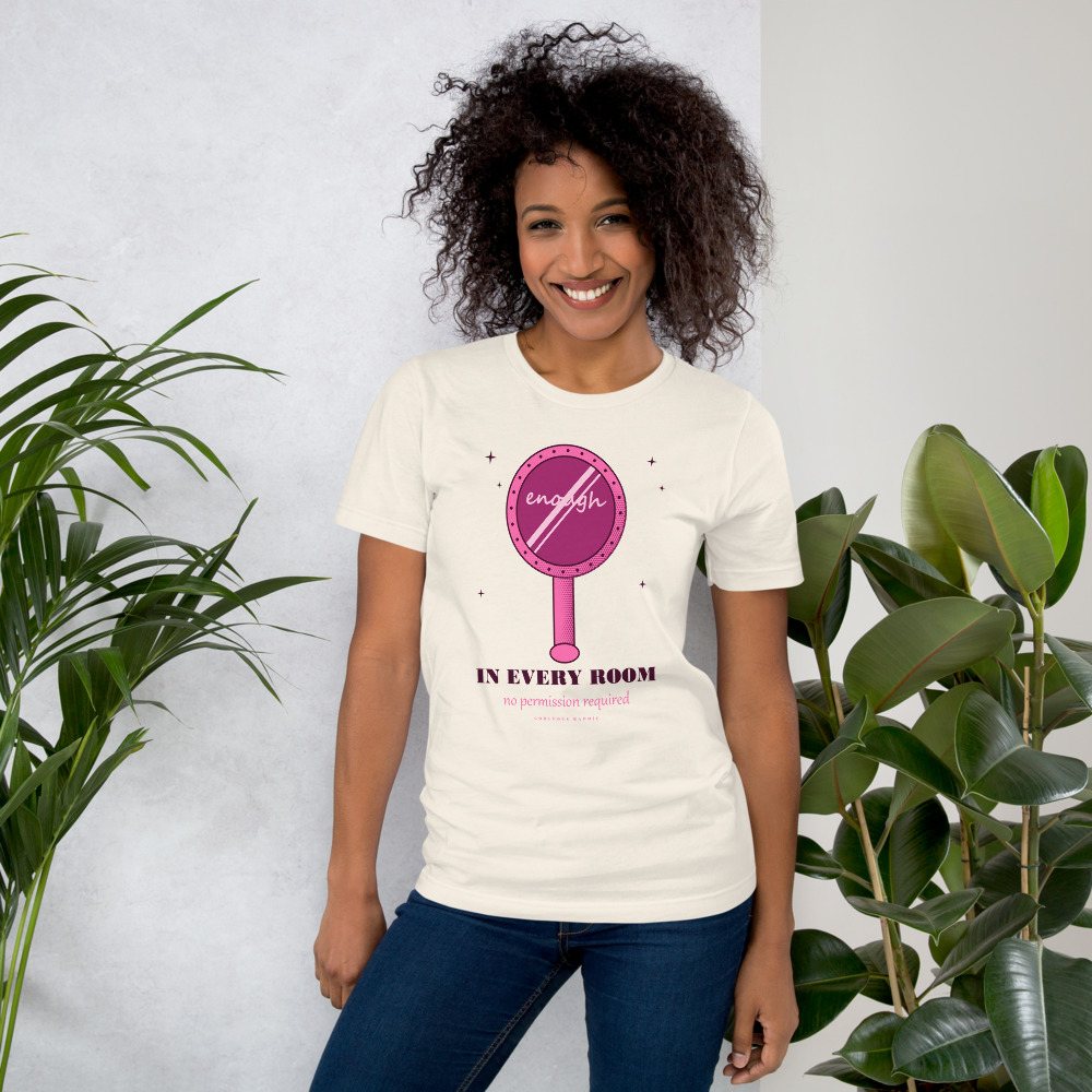 Gorgeous Baddie Enough In Every Room Boutique Tee White Front
