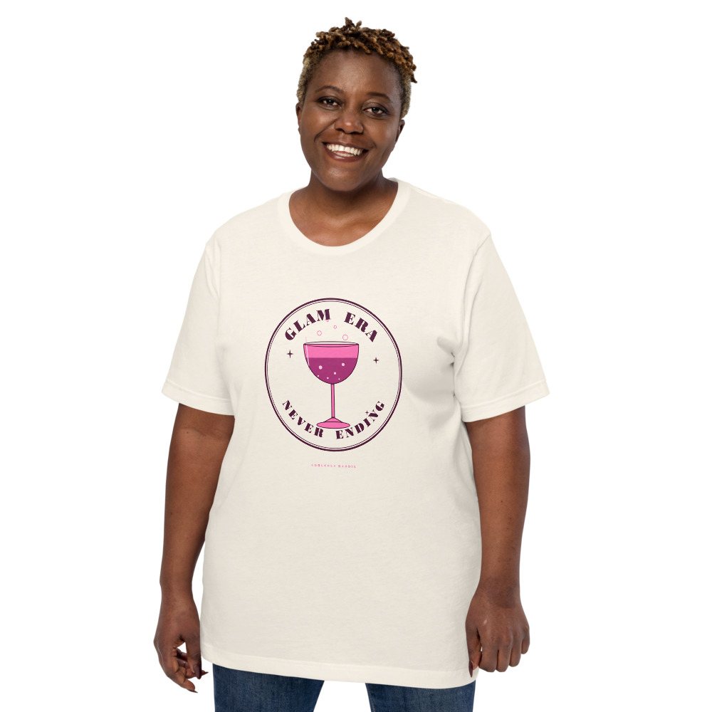 Gorgeous Baddie Glam Era Never Ending Boutique Tee White Front