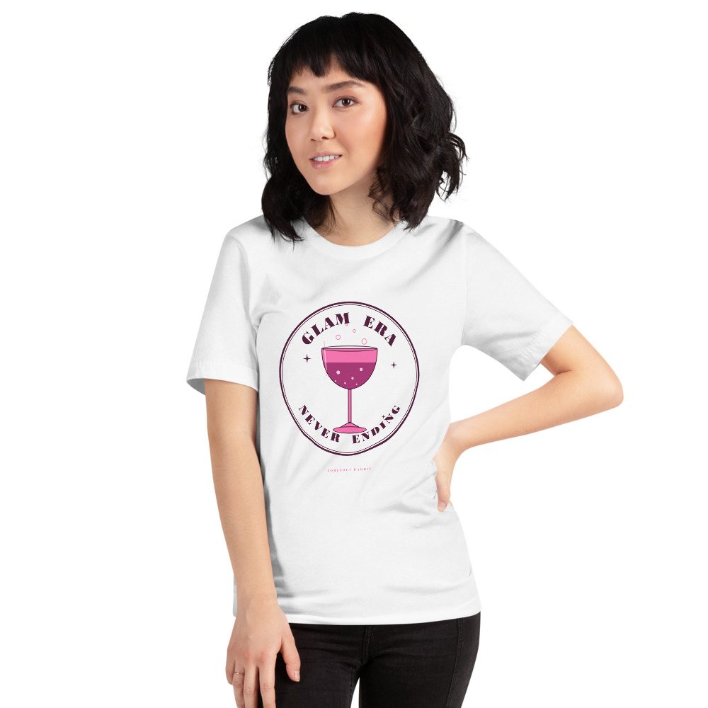 Gorgeous Baddie Glam Era Never Ending Boutique Tee White Front
