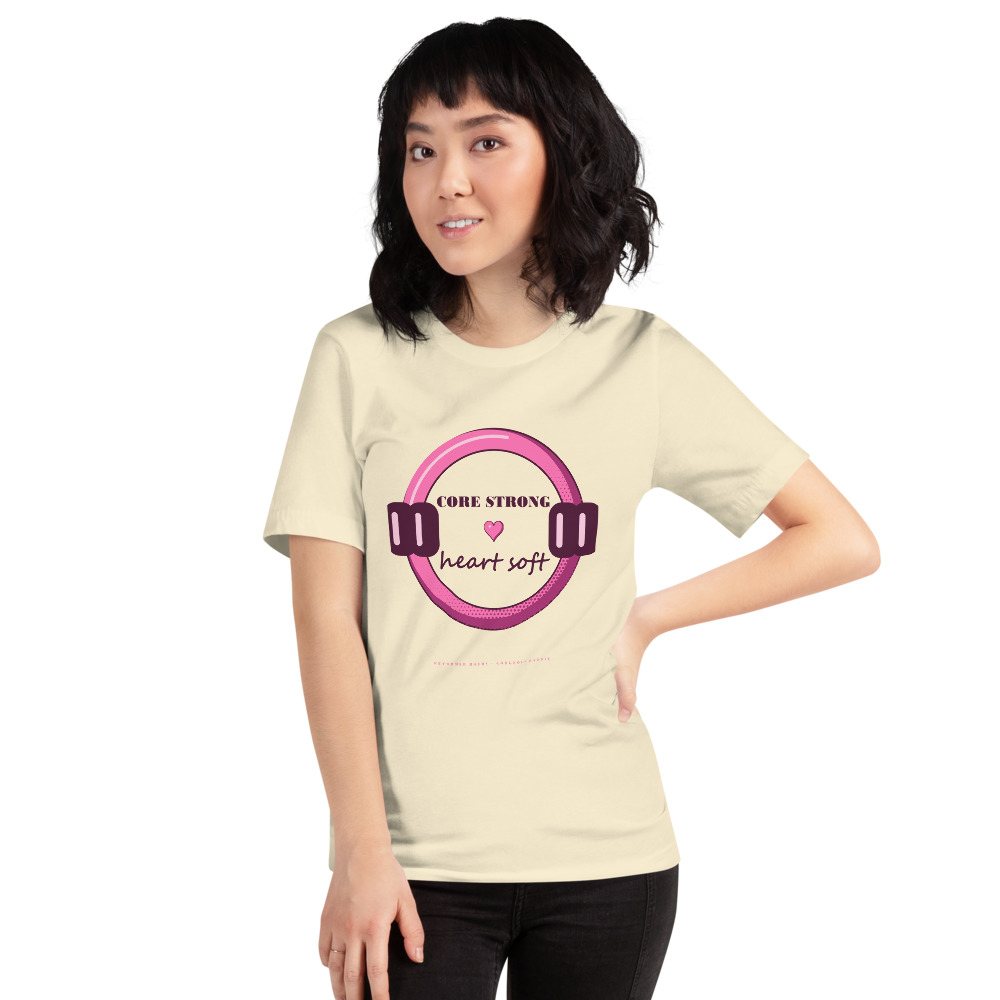 Gorgeous Baddie Core Strong Heart Soft Boutique Tee White Front