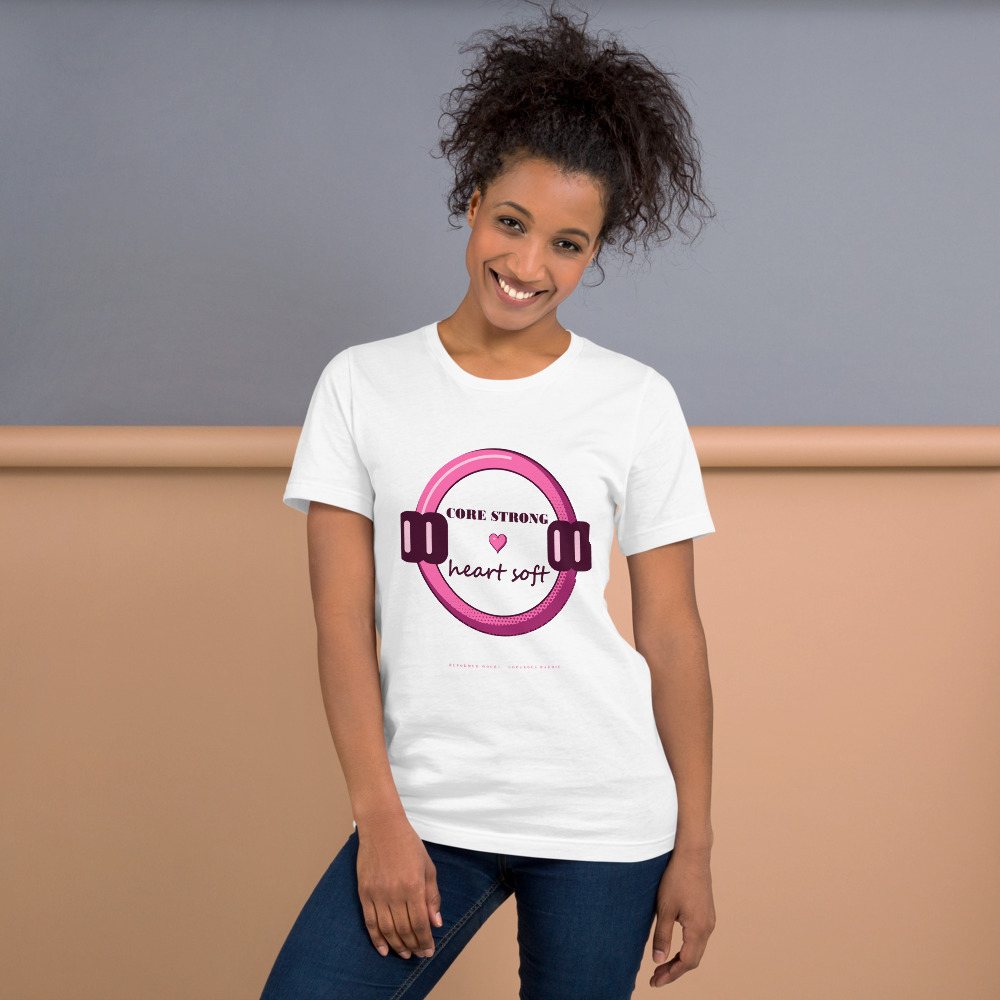 Gorgeous Baddie Core Strong Heart Soft Boutique Tee White Front