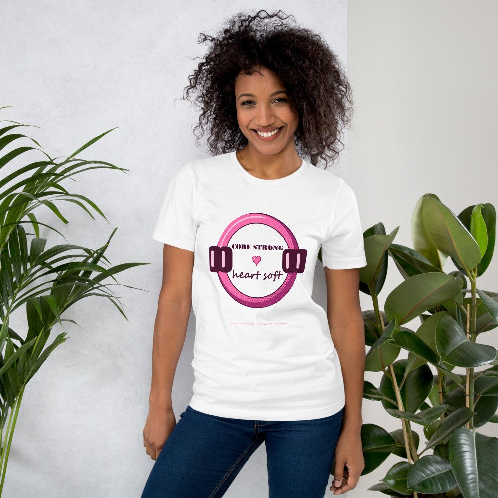 Gorgeous Baddie Core Strong Heart Soft Boutique Tee White Front