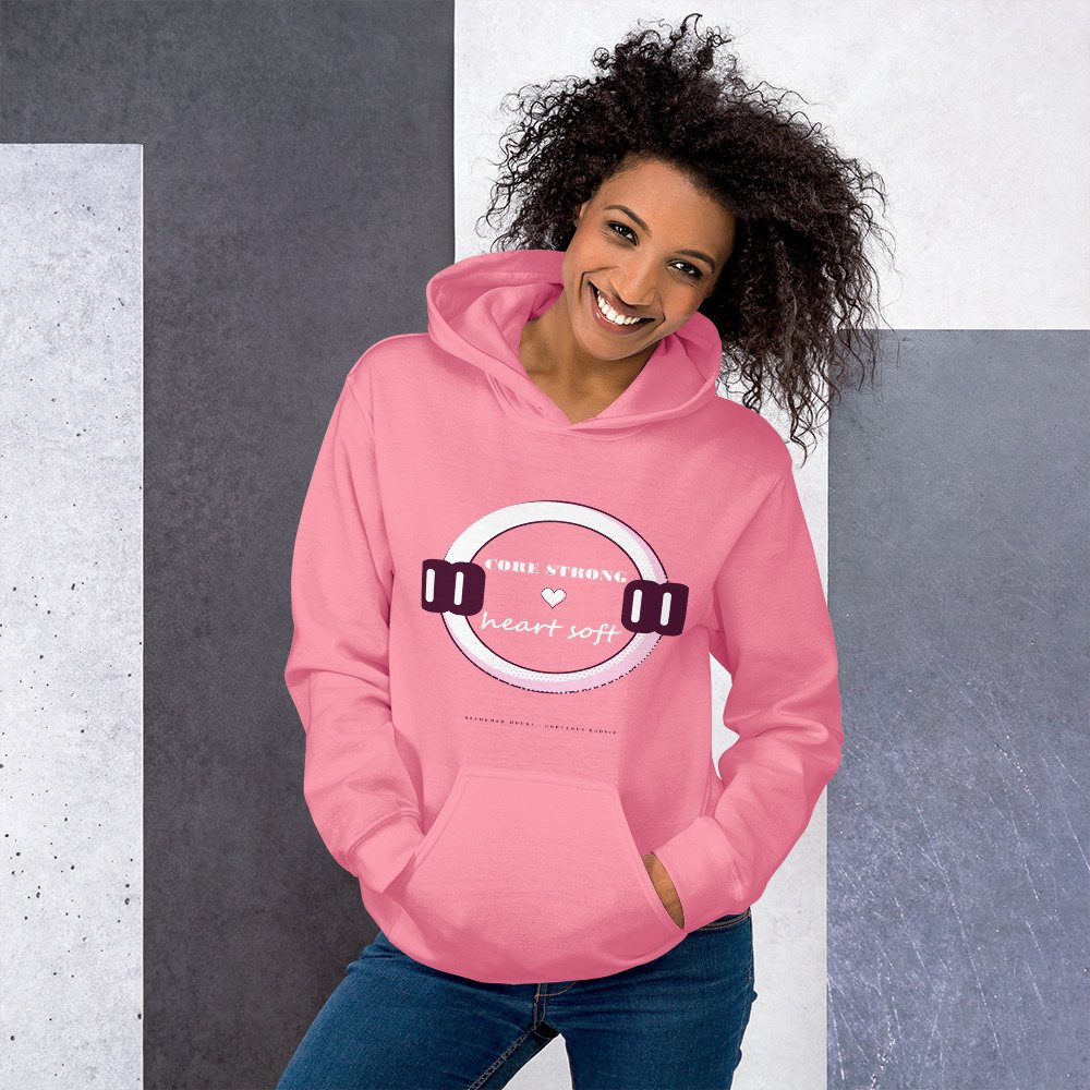 Gorgeous Baddie Core Strong Heart Soft Boutique Hoodie Front