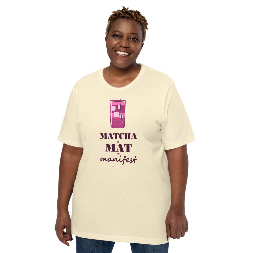 Gorgeous Baddie Matcha Mat Manifest Boutique Tee White Front