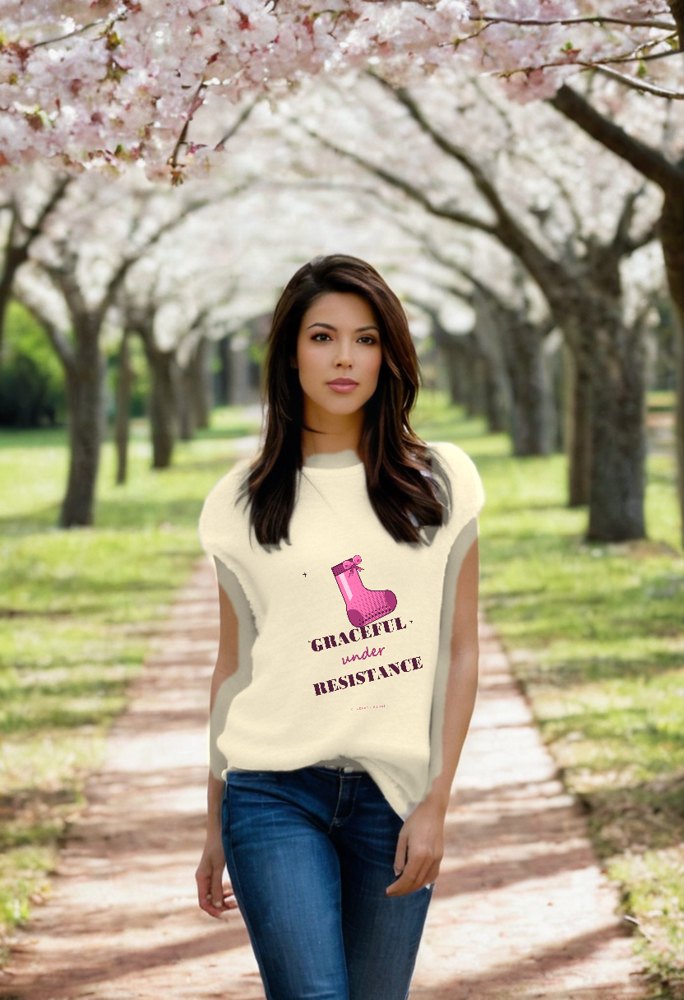 Gorgeous Baddie Graceful Under Resistance Boutique Tee White
