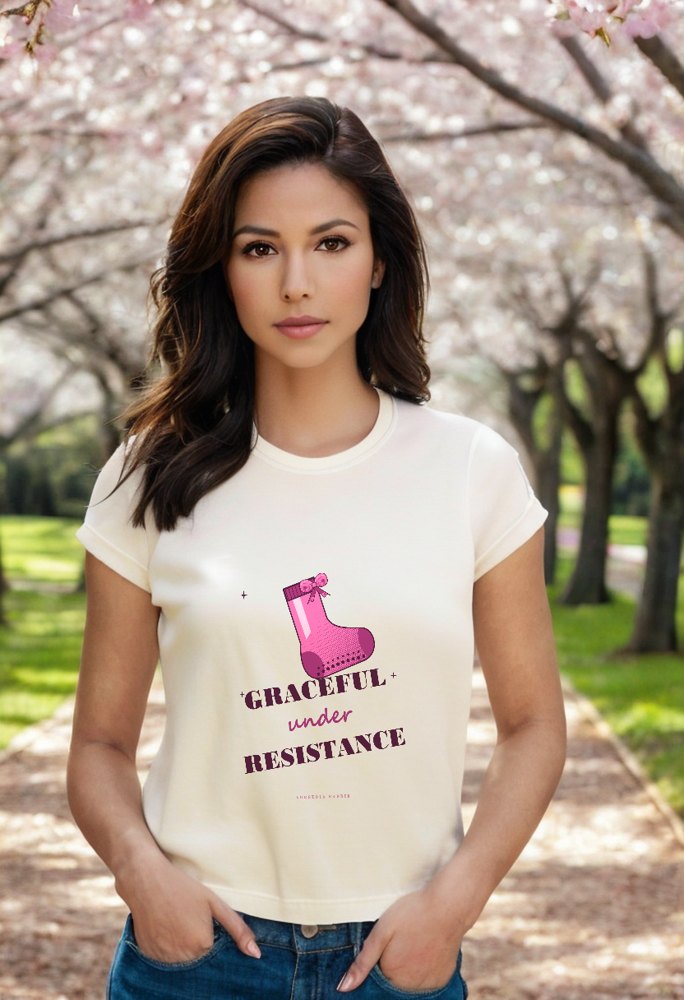 Gorgeous Baddie Graceful Under Resistance Boutique Tee White Lifestyle
