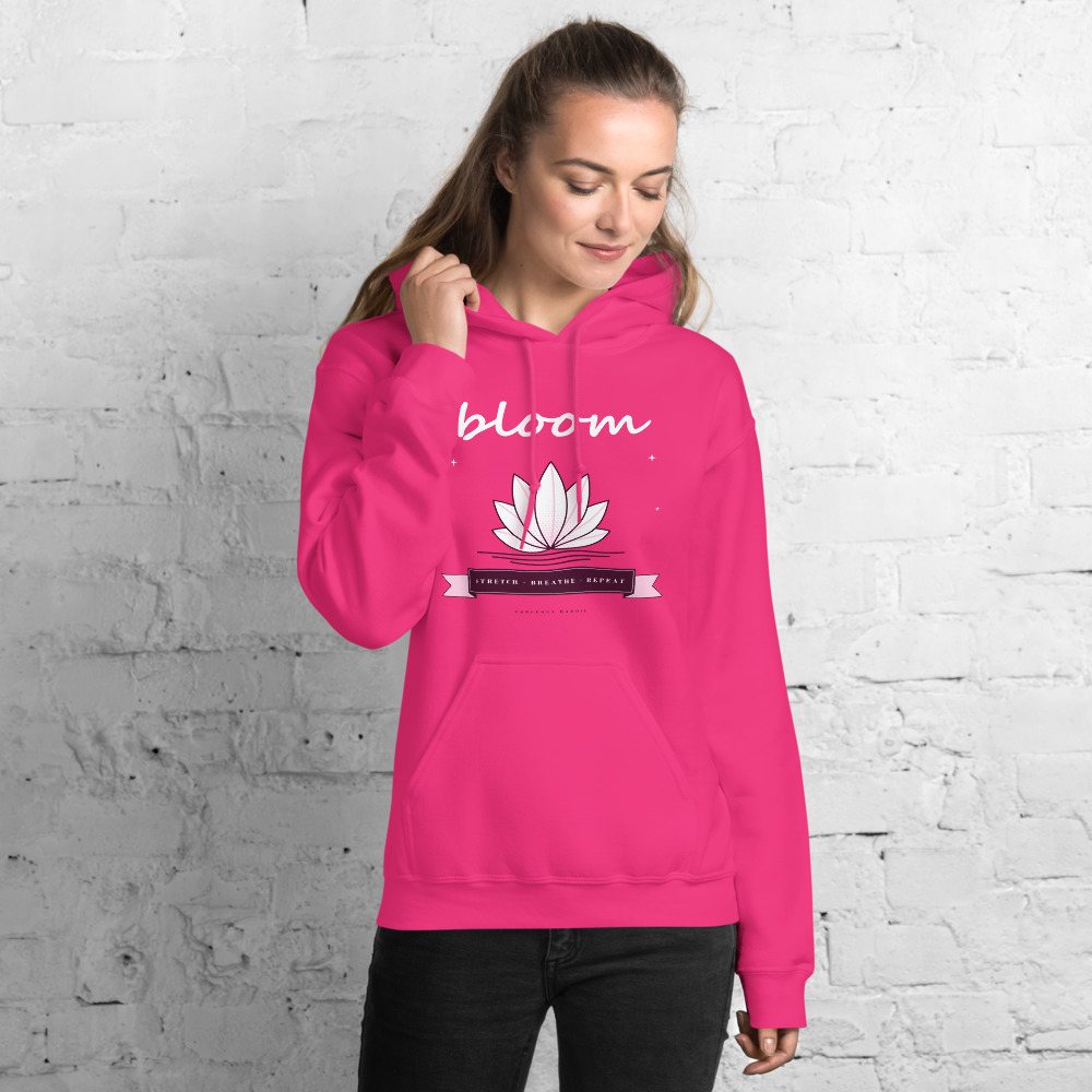 Gorgeous Baddie Stretch Breathe Bloom Boutique Hoodie Front