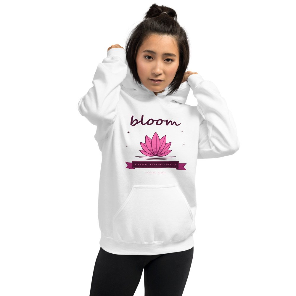 Gorgeous Baddie Stretch Breathe Bloom Boutique Hoodie White Front