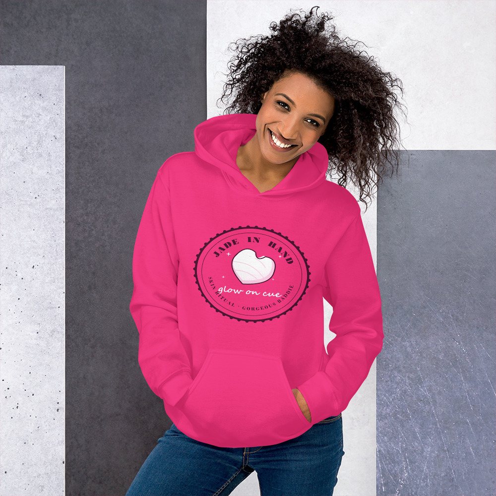 Gorgeous Baddie Jade In Hand Glow Boutique Hoodie Front