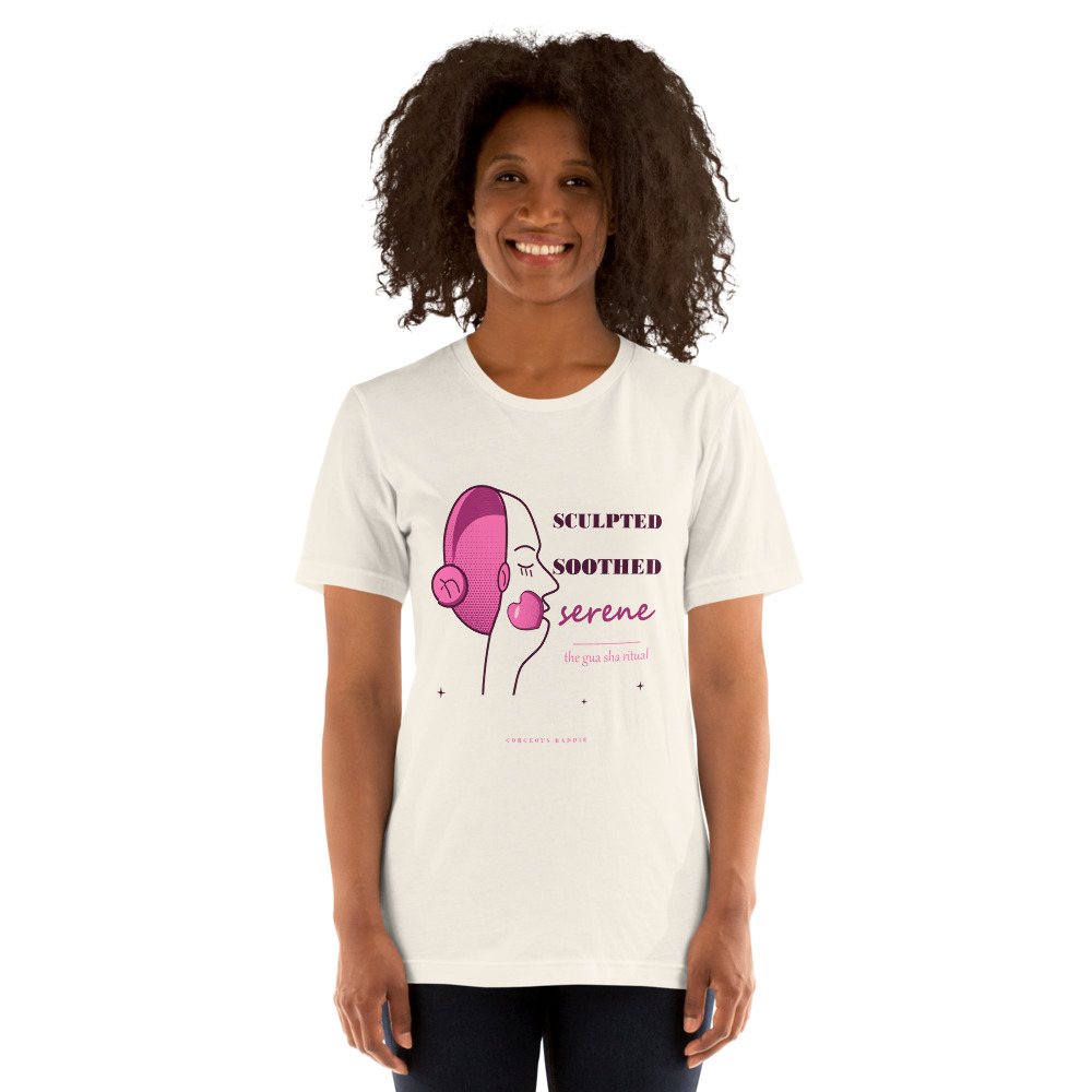 Gorgeous Baddie Sculpted Soothed Serene Boutique Tee White Front