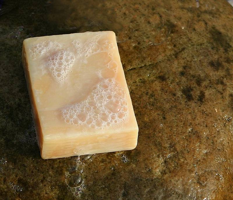 Bars of handmade soap