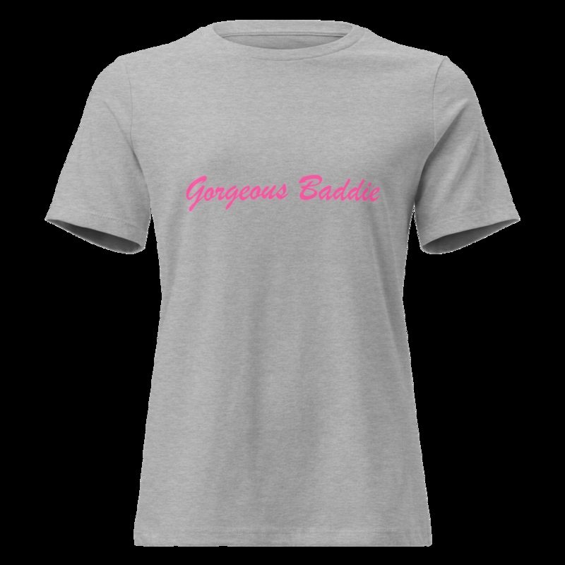 Gorgeous Baddie Script Women's Tee Athletic Heather
