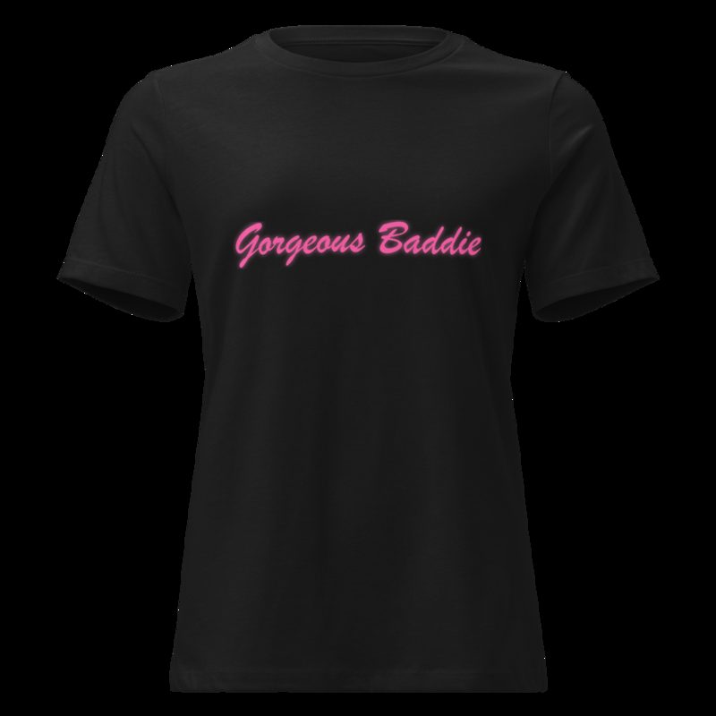 Gorgeous Baddie Script Women's Tee Black