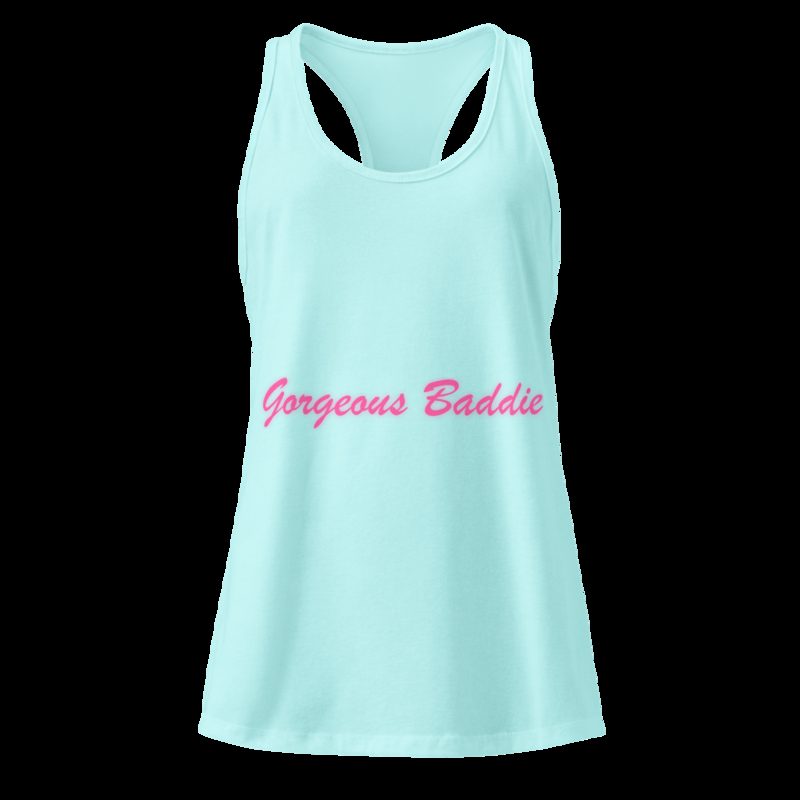 Gorgeous Baddie Script Racerback Tank Cancun