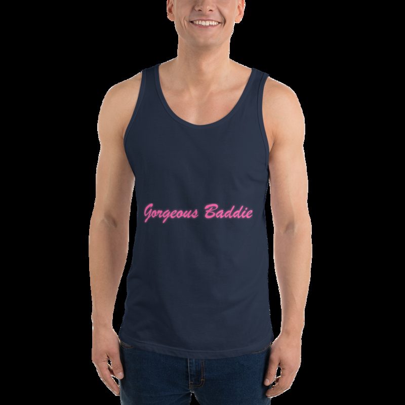 Gorgeous Baddie Script Tank Navy