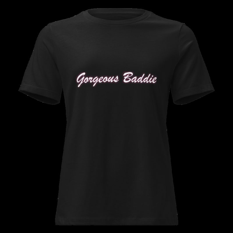Gorgeous Baddie Script Night Women's Tee Black