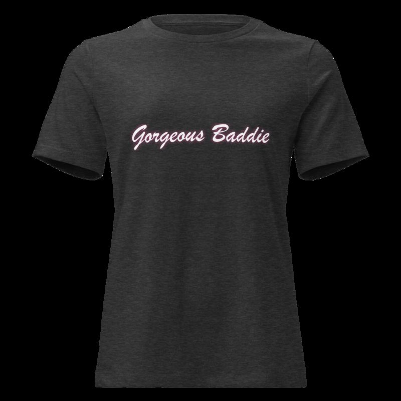 Gorgeous Baddie Script Night Women's Tee Dark Grey Heather